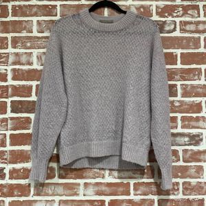 Everlane Womens Lavender Alpaca Wool Blend Knit Lightweight Sweater Small
